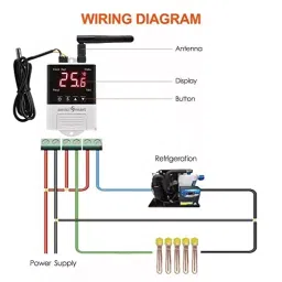 amiciSmart WiFi Digital Thermostat AC 220 V Temperature Controller (-40 to 99.9 °C) with NTC Sensor & LCD for Incubator, Aquarium & Farming, 1xTC-WIFI image 2