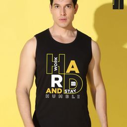 WOOSTRO Men Pack Of 2 Typography Printed Scoop Neck Cotton Slim Fit T-shirts-image-82
