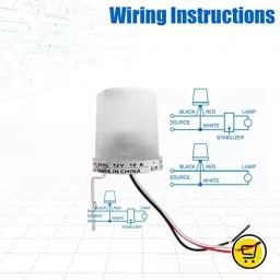 amiciSmart Photocell Sensor Switch 10 A 12 V DC Automatic On/Off Street Light Controller, 1xLGHT-SEN-RLY-DC image 4