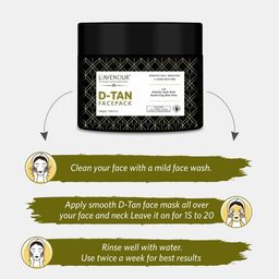 L'AVENOUR Set Of 2 D-Tan Face Pack For Tan Removal With Aloe Vera - 200 g Each image 5