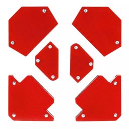 TileMaster Multi-Angle Magnetic Welding Clamp Set 45°, 90° & 135° 80 mm Throat Depth 8 cm Clamping Mild Steel Red, TM-34 (Set of 6)-19