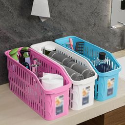 Kuber Industries White Set of 3 Regular Multi-Utility Organisers-6