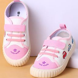 Cute Walk by Babyhug Velcro Closure Casual Shoes with Vehicle Design - Pink-image-76