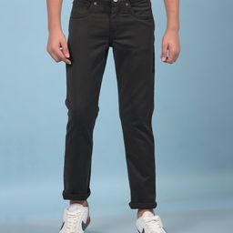 CRIMSOUNE CLUB Cotton Solid Jeans - Olive Green-picture-45