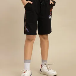 Kidsville Minecraft Featuring Character Printed Shorts - Black-picture-12