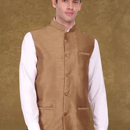 SKAVIJ Men Mandarin Collar Ethnic Nehru Jacket-picture-6