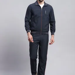 Monte Carlo Solid Band Collar Full Sleeve Jacket & Trackpants-image-14