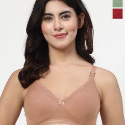 LILY Ithsird Women Pack Of 3 Full Coverage Non Padded Regular T-shirt Bra-picture-36