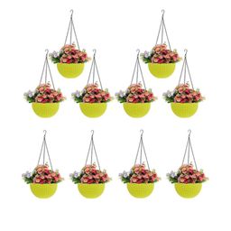 Rattan Hanging Planters Pot with Metal Hanging Chain-54