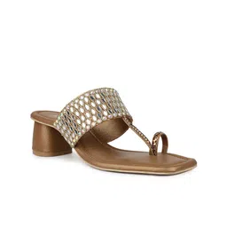 Inc 5 Embellished Ethnic Block Heel Sandals-14