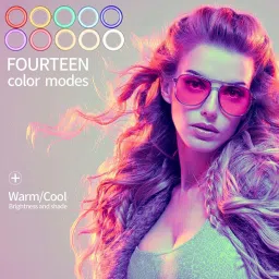 Webilla 10" Selfie RGB LED Ring Light Dimmable with 21 Colours and Shutter for Live Stream for YouTube, Makeup, Photography, Video Shooting, Light for Reels, Vigo, Studio Lighting, taka Tak Videos (Without Tripod) Ring Flash image 3