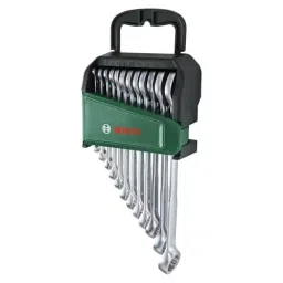 Bosch Open-End and Ring Spanner Set Chrome Vanadium Universal in Size 6 to 19 mm, 1600A02Z9D (Pack of 12) image 2