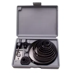 UptodateTools Hole Saw Set Specialty Woodworking Type Round 19 to 127 mm (3/4 to 5 inch) Diameter Black Finish (Set of 16 Pcs)-16