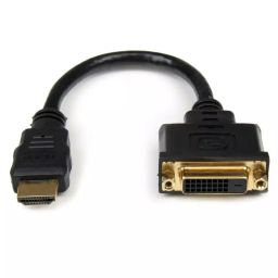 StarTech.com Male HDMI to Female DVI-D Dual Link Cable High Speed 20 cm 1920x1200p, HDDVIMF8IN-image-95