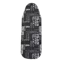 Peng Essentials Black Printed 3-Leg 100% Cotton Printed Fabric Ironing Board Cover Black-picture-17