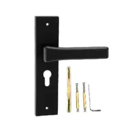 Harrison Euro VC-20 70 mm White Metal Black Matt Finish Mortise Lock and Handle Complete Pack-picture-17