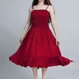 Shedika Crepe Fit & Flare Dress-image-33