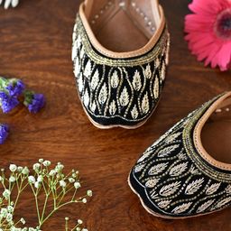 SCENTRA Embellished Square Toe Mojaris-picture-43