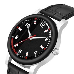 CSAMON Men Printed Dial & Leather Straps Analogue Watch B9050 BLKPata Aeviyo Silm L image 3