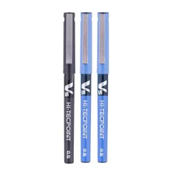 Pilot Hi-Tecpoint V5 0.5 mm Extra Fine Point Liquid Ink Roller Ball Pen, 2 Blue, 1 Black (Pack of 3)-image-70