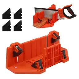 Jawsons Mitre Box With Clamps for Cut Through - Steel Bar, PVC Pipes, Wood,-10