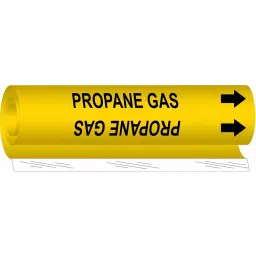BRADY Pipe Marker Propane Gas Yellow & Black for 1-1/2 to 2-3/8 inch Outer Diameter Pipe, 24VD97-image-51