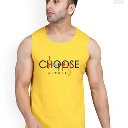 SLOWLORIS Pack of 2 Printed Sleeveless Bio-Wash Combed Cotton Gym Innerwear Vests-picture-29