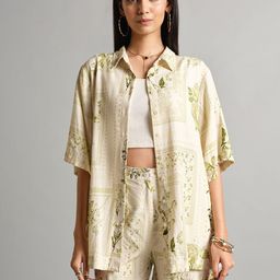 AND Printed Shirt Collar Shirt With Shorts-image-71