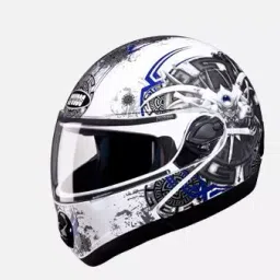 Studds N1 White Xtra Large (600 mm) Flip Up-Full Face Helmet, Ninja 2G D1 Decor-image-79