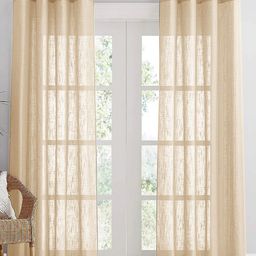 HOMEMONDE Beige Set of 2 Sheer Door Curtain-10