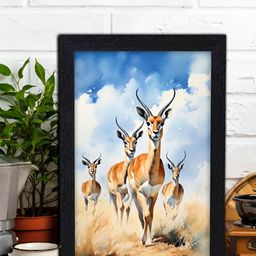 Aura Blue Portrait-Printed Wall Art Painting-image-40