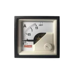 RS PRO Analogue Panel Ammeter 3  (Input, Scale)A AC, 45X45 mm, 1 % Moving Iron, 1862417-12