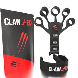CLAWWED 2pcs Adjustable Finger Exerciser | Hand Gripper Strengthener | Forearm and Wrist Trainer For Flexibility and Strength | Recovery For Carpal Tunnel And Arthritis | Grey and Black set image 1