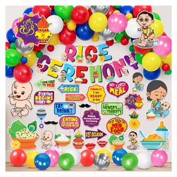 Zyozi Annaprashan Decoration Items Rice Ceremony Decorations Items Baby Photoshoot Props Multicolour - Pack of 74-image-47