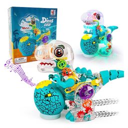 AKN TOYS 3D with 360 Degree Rotation Gear Simulation Mechanical Sound and Light Dino Toy (Colour May Vary)-2