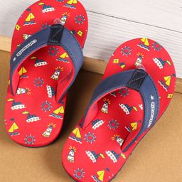 Cute Walk by Babyhug Slip On Flip Flops  - Red-picture-39