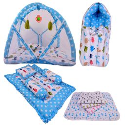 Babytoons Baby Bedding Set Combo of Play Gym Bed with Net, Gaddi Set, Sheets & Carry Bag (Blue, 0-12 Months)-image-75