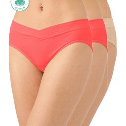 Inner Sense Organic Cotton Pack Of 3 Solid Anti Microbial Maternity Panties - Multi Colour-picture-40