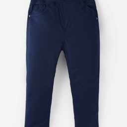 JASH KIDS Cotton Knit Full Length Solid Trouser - Navy Blue-image-21