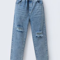 Mark & Mia Full Length Distressed Denim Jeans - Light Blue-image-43