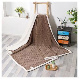 Butterthief Cozy Super Soft Warm Double Layered Kids Sherpa Blanket - Brown-image-89