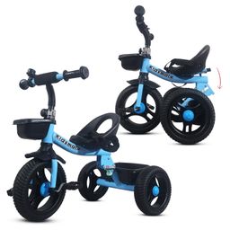 Kidsmate Foldable Tricycle for Kids | Sturdy & Durable Baby Trikes with Storage Basket, Cushion Seat & Safety Belt | Baby Tricycle for 1-4 Years Boys & Girls | Weight Capacity Upto 30kg (Blue)-25