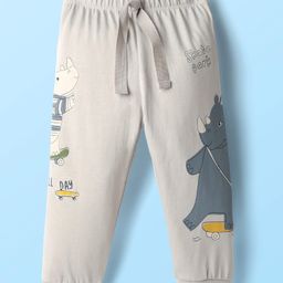 CUCUMBER Sinker Knit Full Length Rhino & Text Printed Lounge Pant - Grey-picture-35