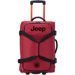 Jeep Colourblocked Soft Cabin-Duffle Trolley Bag-55