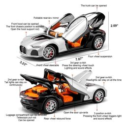Magicwand 1:24 Scale Die-Cast Bugattti Atlantic with 4 Openable Doors,Pull Back Action,Lights,Music & WORKING HORN - Colour may vary image 3