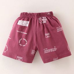 Teddy Sinker Knit Above Knee Length  Shorts with Text & Aeroplane Print Pack of 3 - Multicolour image 5