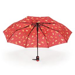 fab n funky Free-size Umbrella With Dog Print - Red image 5