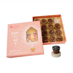 GaneshaSpeaks Brown Sandalwood Wood powder Dhoop Dani Cup-image-98