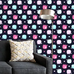 ArtzFolio Printed UV-Resistant Anti-Bacterial Elephant Silhouette Pattern Peel & Stick Wallpaper-image-43