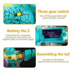 AKN TOYS 3D with 360 Degree Rotation Gear Simulation Mechanical Sound and Light Dino Toy (Colour May Vary) image 5